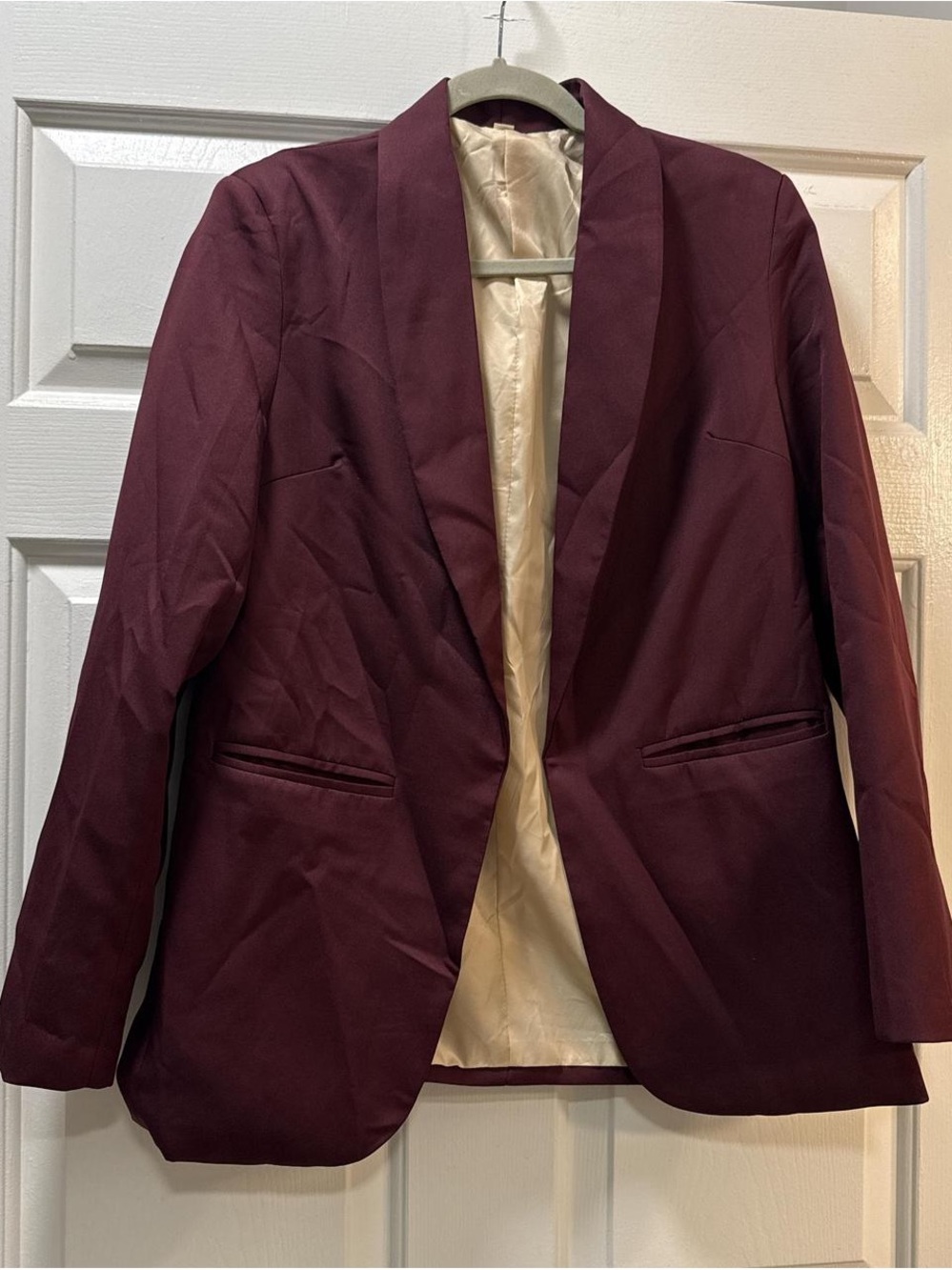 SHEIN Burgundy Blazer Jacket